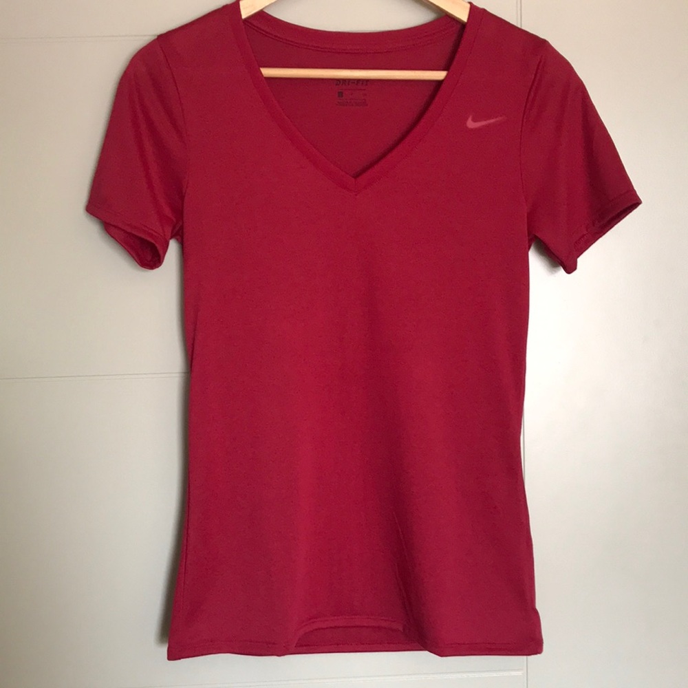 Nike dri-fit training t-shirt, red, size small